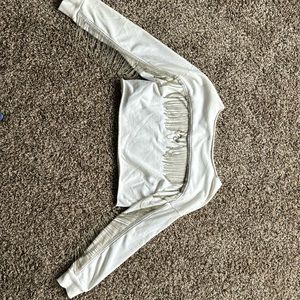 Women’s  silver fringe cropped sweater